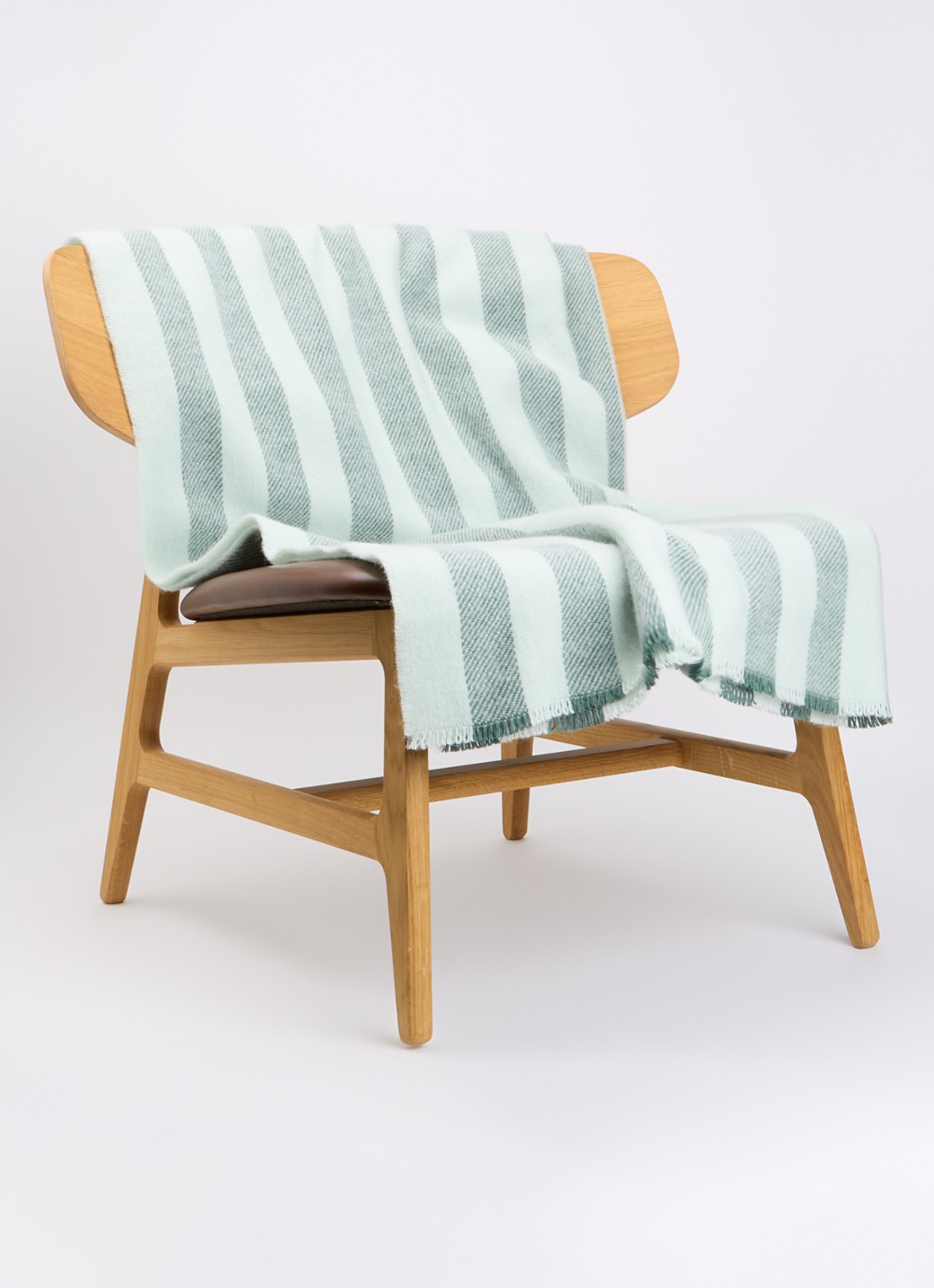 Hay Duo plaid van wol 180 x 130 cm - voorkant 2 mint