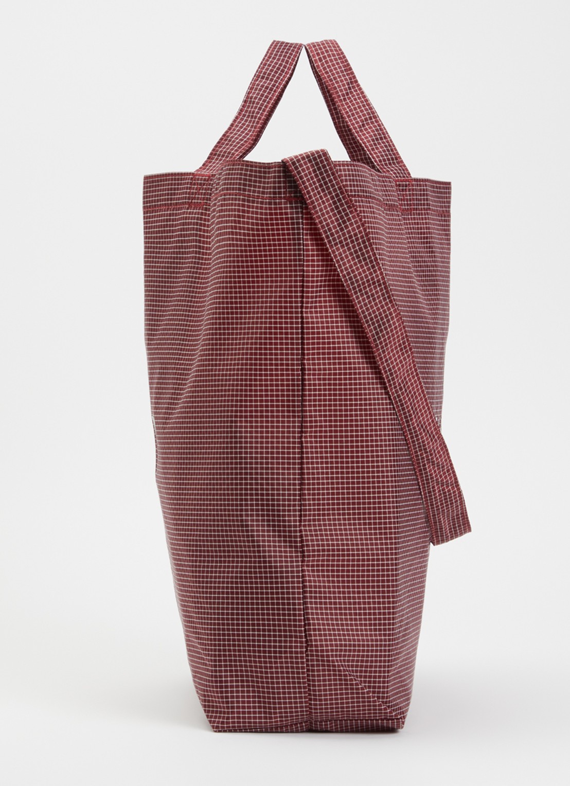 Hay Grid Crossover M crossbodytas met ruitdessin - detail 2 bordeauxrood