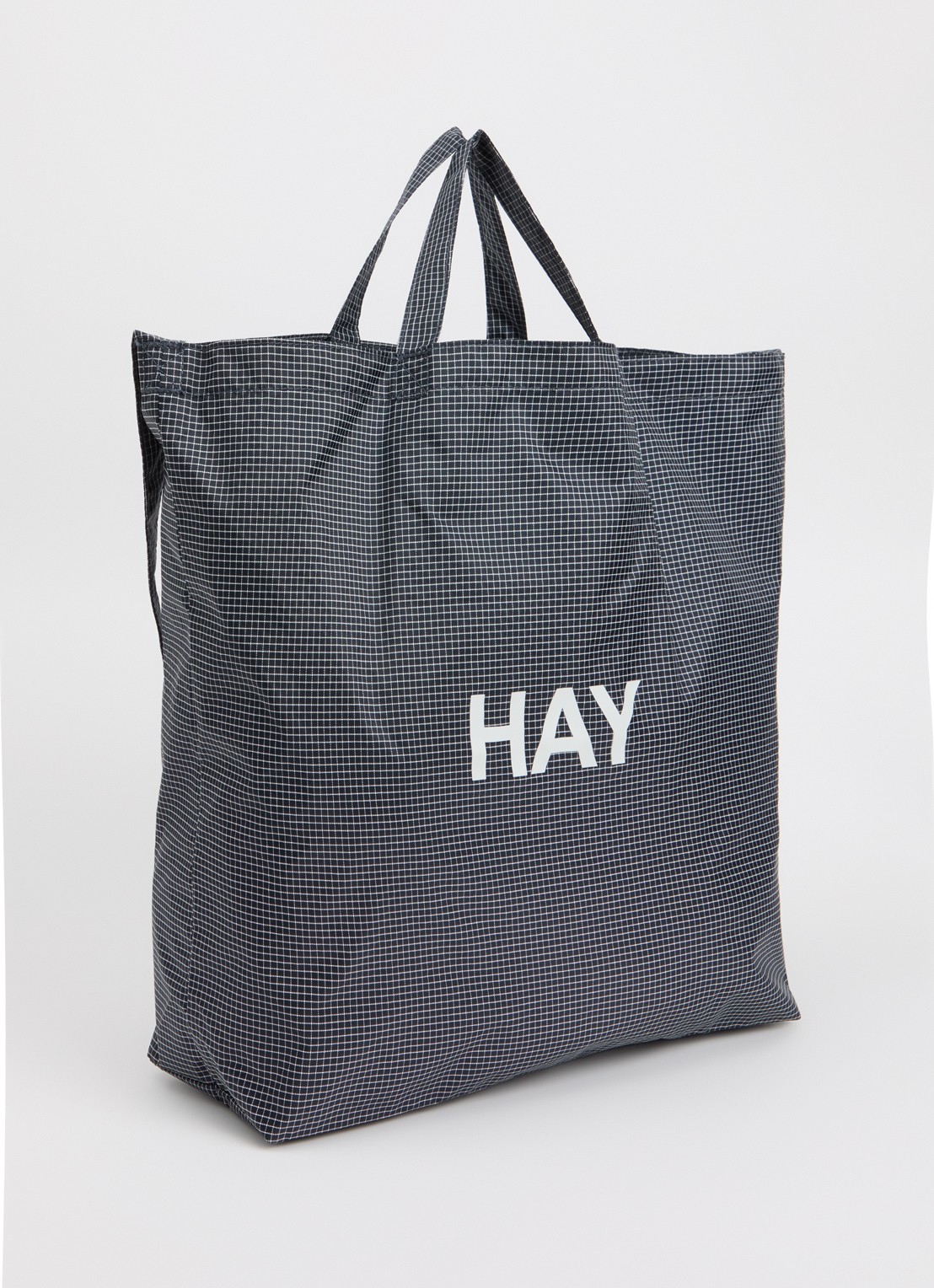 Hay Grid Crossover M crossbodytas met ruitdessin - achterkant 4 donkerblauw
