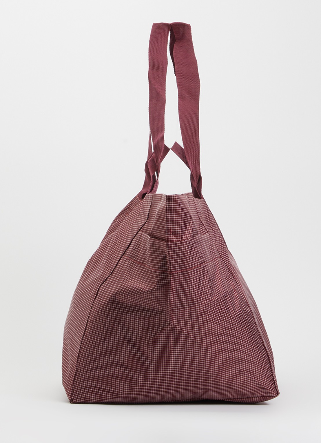 Hay Grid L shopper met ruitdessin en water afstotende coating - detail 4 bruin