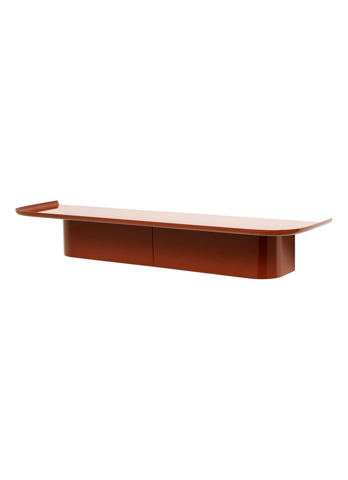 Hay Korpus Shelf wandplank 7 haken  - voorkant rood