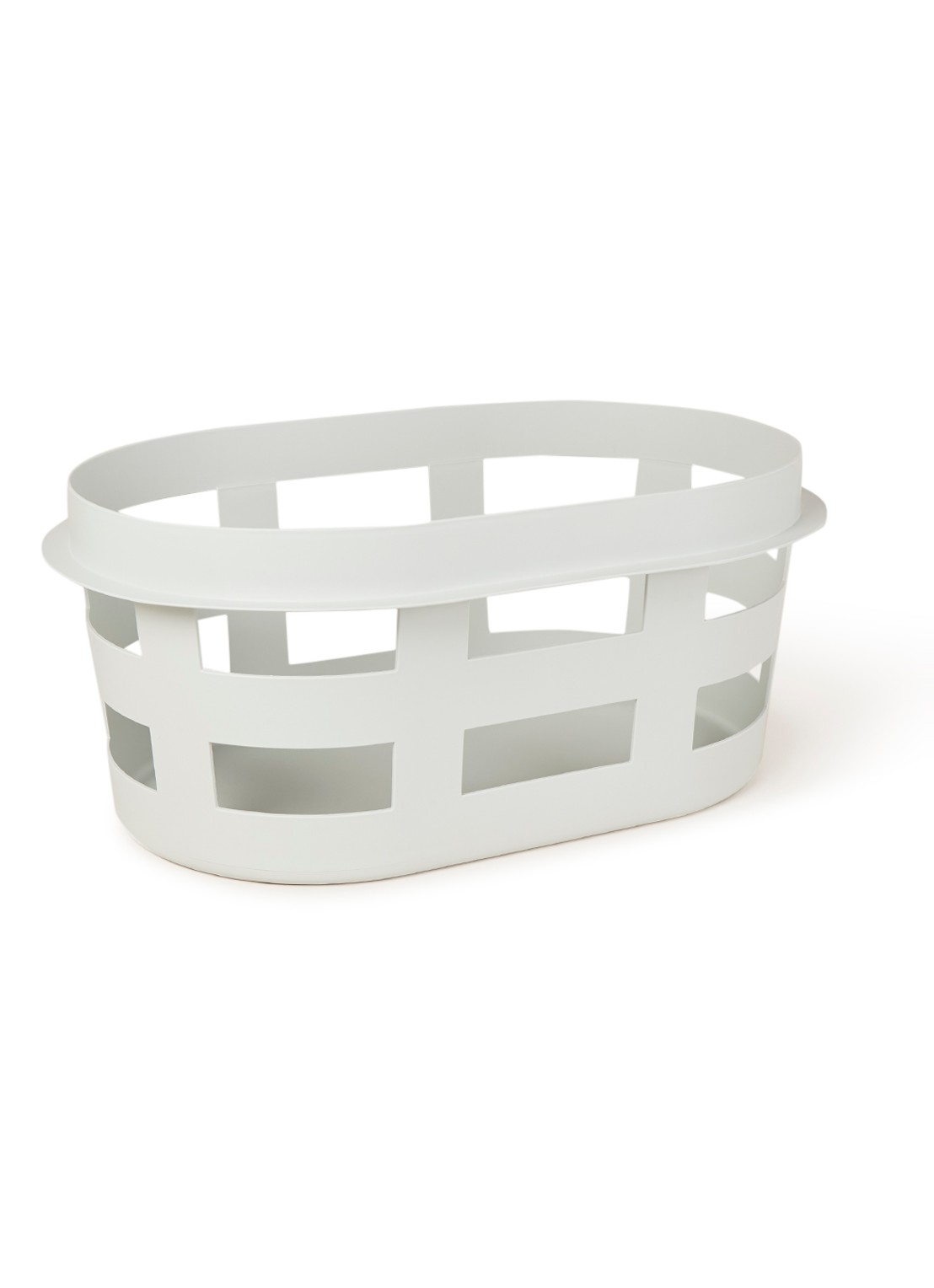 Hay Laundry Basket S wasmand 58 x 38 cm - voorkant lichtgrijs