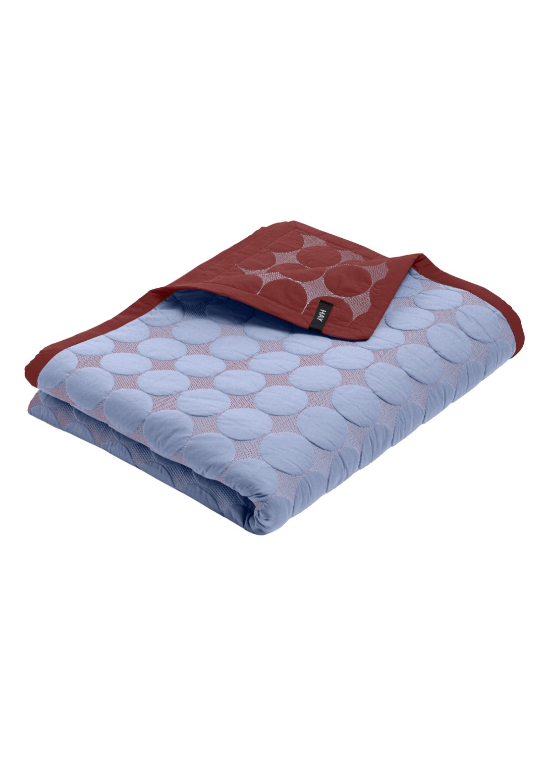 Hay Mega dot bedsprei 235 x 245 cm - voorkant lichtblauw