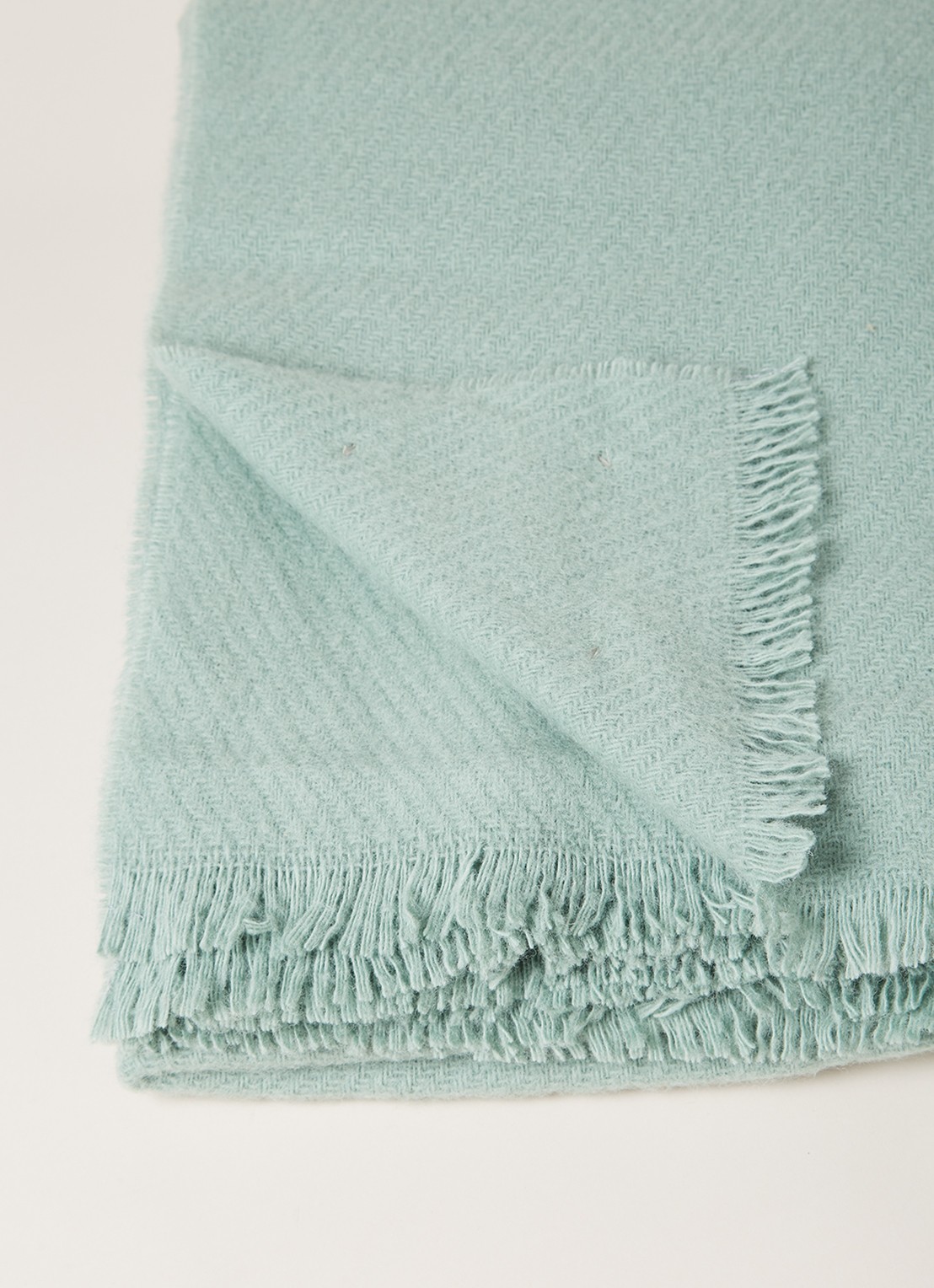 Hay Mono Blanket plaid van wol 180 x 130 cm - detail 3 groen