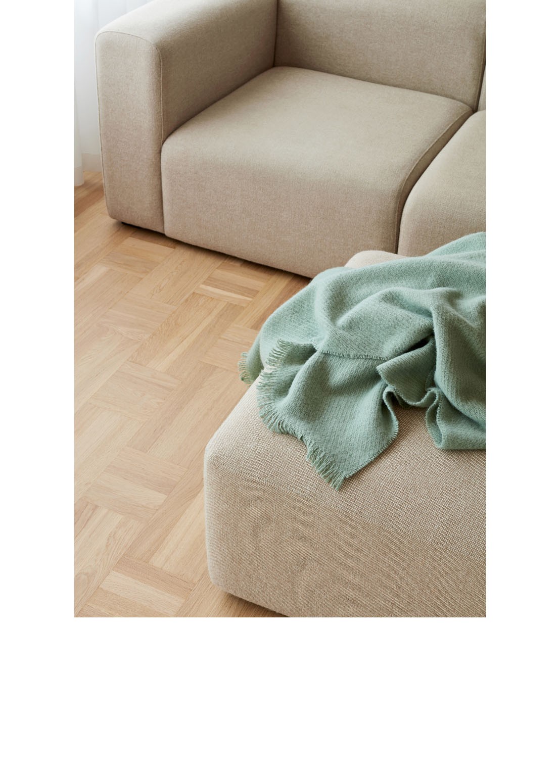 Hay Mono Blanket plaid van wol 180 x 130 cm - detail 4 groen