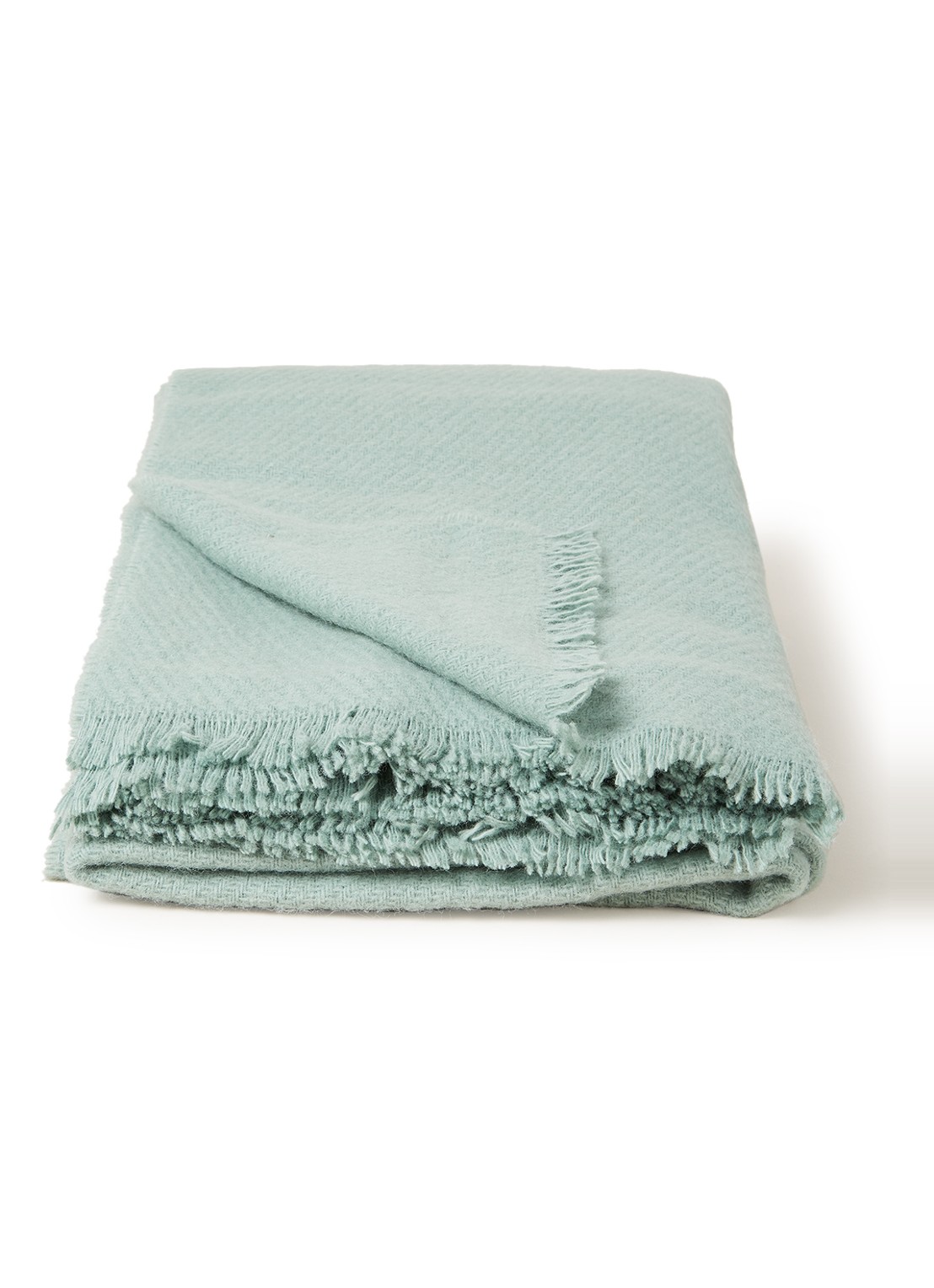 Hay Mono Blanket plaid van wol 180 x 130 cm - voorkant groen