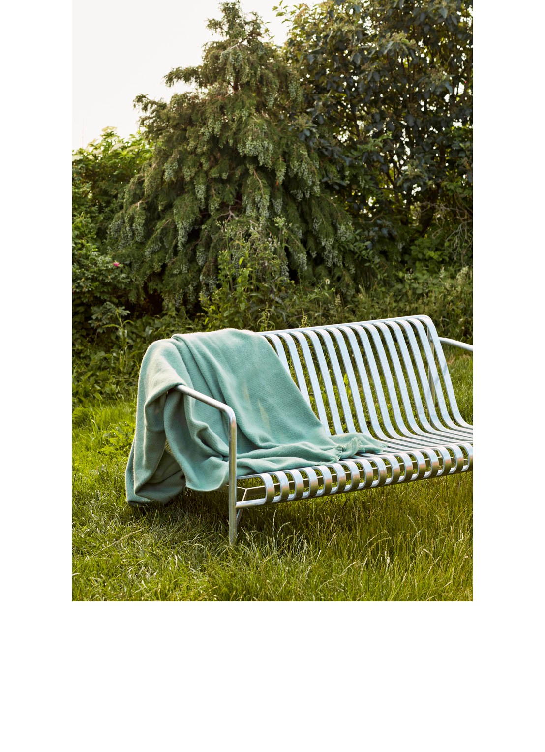 Hay Mono Blanket plaid van wol 180 x 130 cm - voorkant 2 groen
