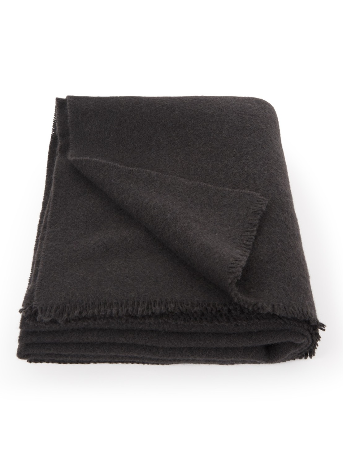 Hay Mono plaid van wol 130 x 180 cm - voorkant 2 antraciet