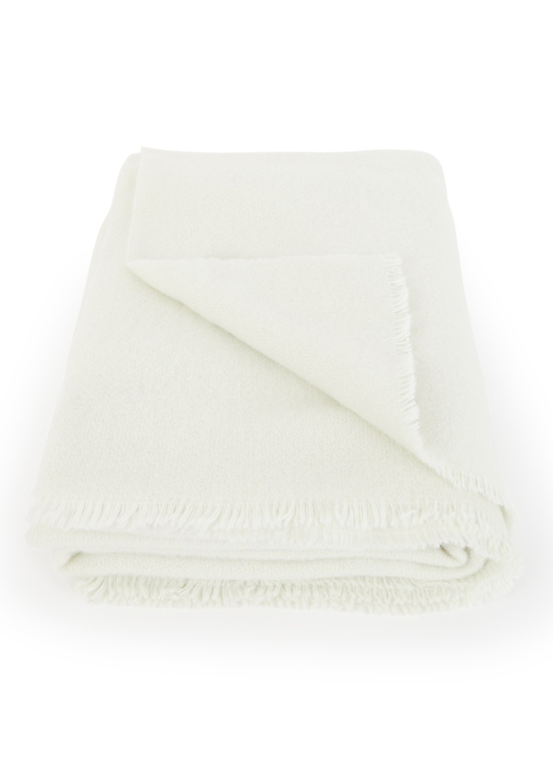 Hay Mono plaid van wol 130 x 180 cm - voorkant 2 creme