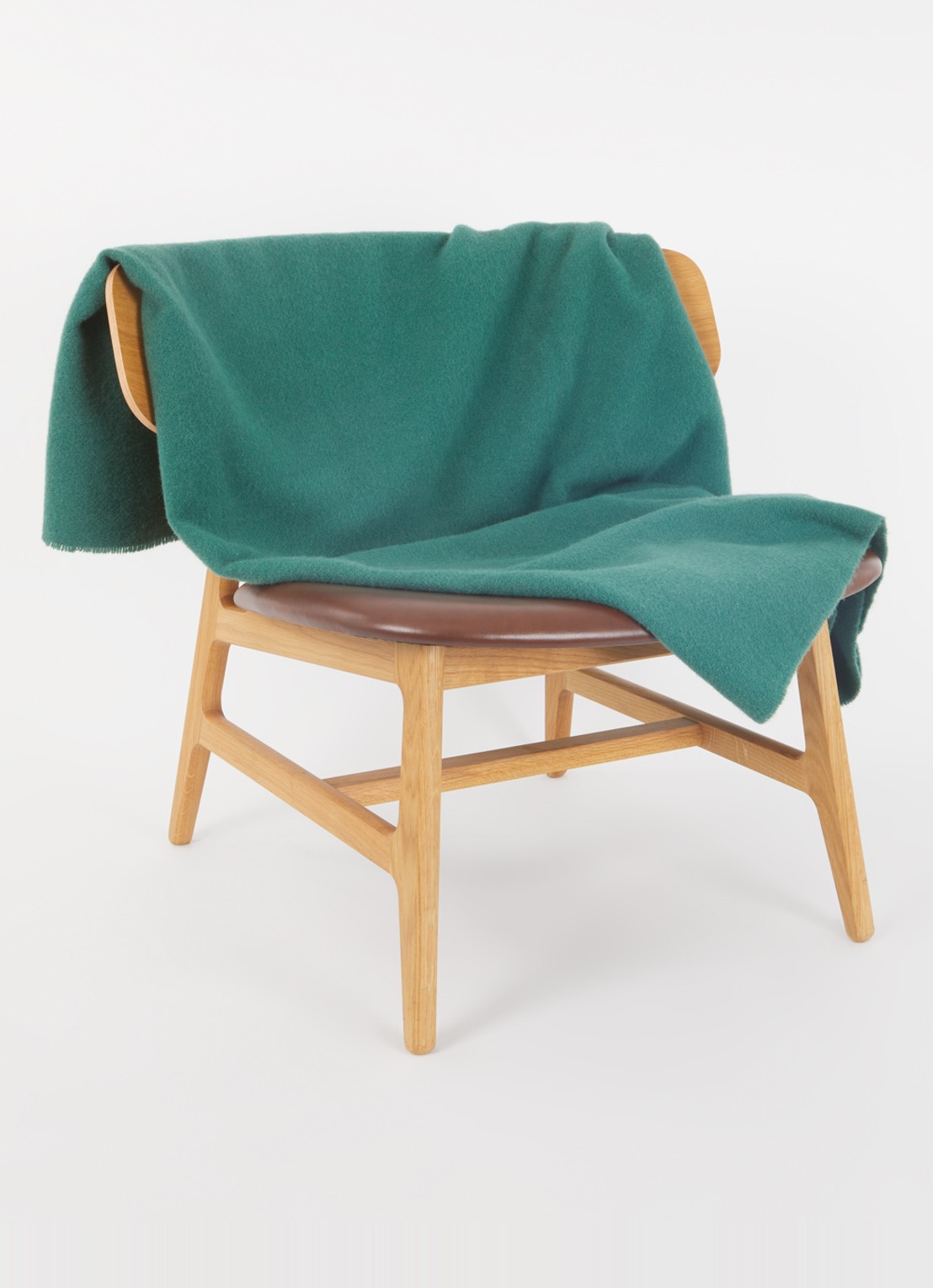 Hay Mono plaid van wol 130 x 180 cm - voorkant 2 groen