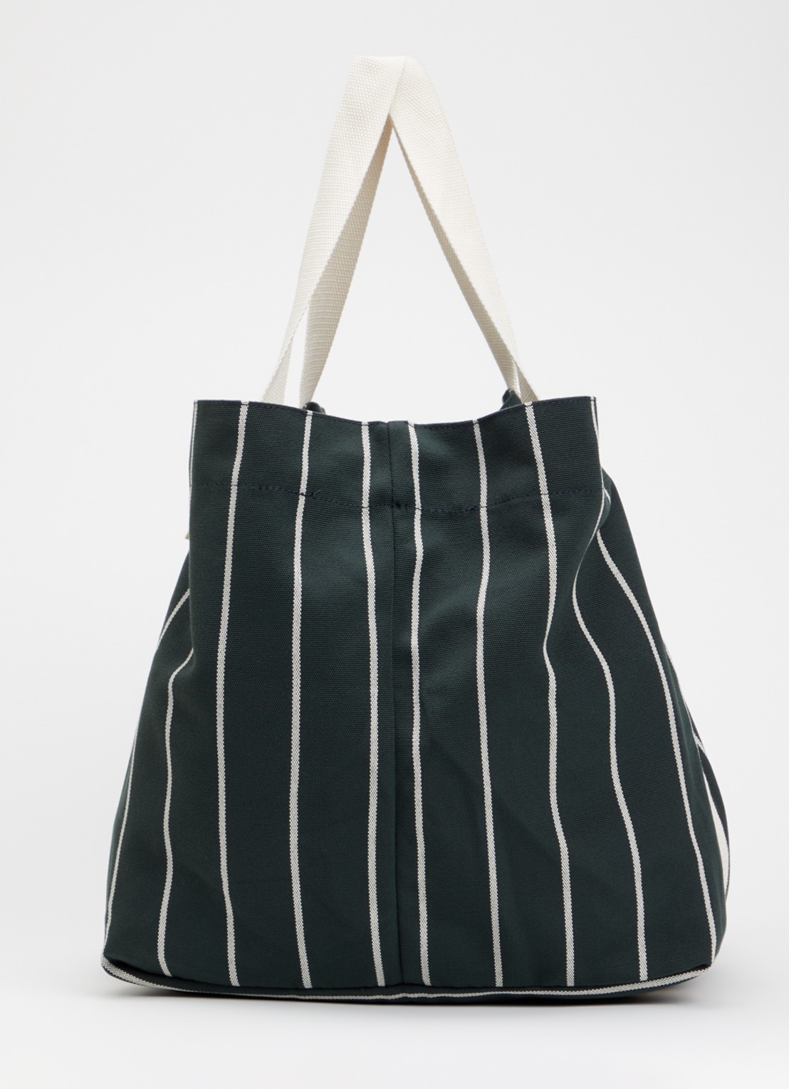 Hay Outdoor Market Picnic shopper van canvas met streepprint - detail 3 zwart