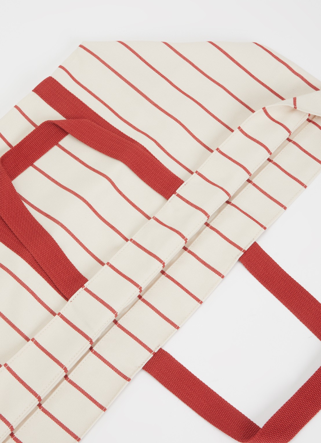 Hay Outdoor Market Picnic shopper van canvas met streepprint - detail beige