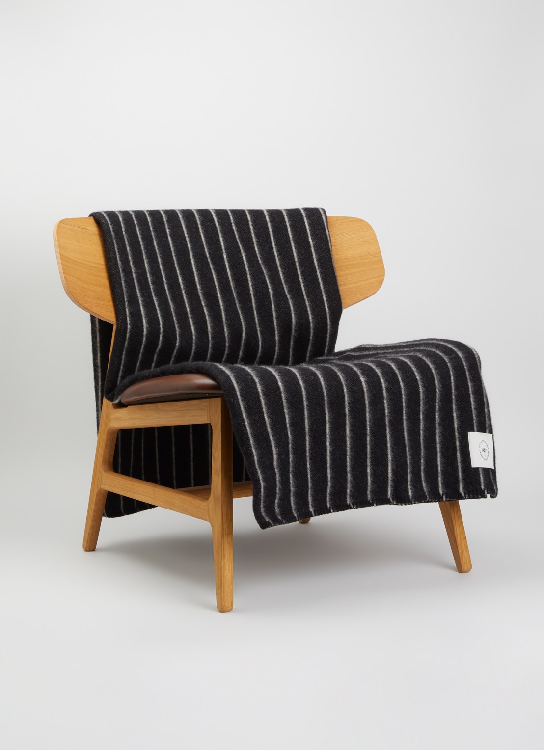 Hay Outdoor Market plaid van wol 130 x 180 cm - voorkant 2 zwart