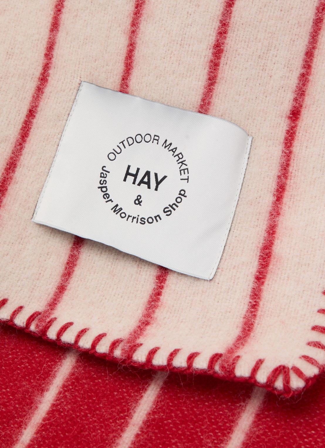 Hay Outdoor Market plaid van wol  - detail 3 rood