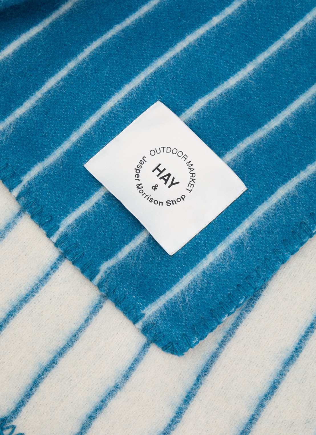 Hay Outdoor Market plaid van wol  - detail 3 blauw
