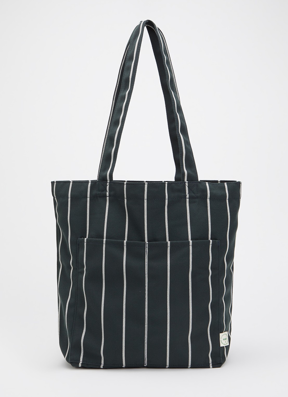 Hay Outdoor Market shopper met streepprint - voorkant zwart