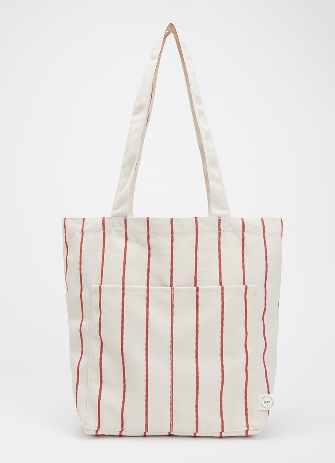 Hay Outdoor Market shopper met streepprint - voorkant 5 beige