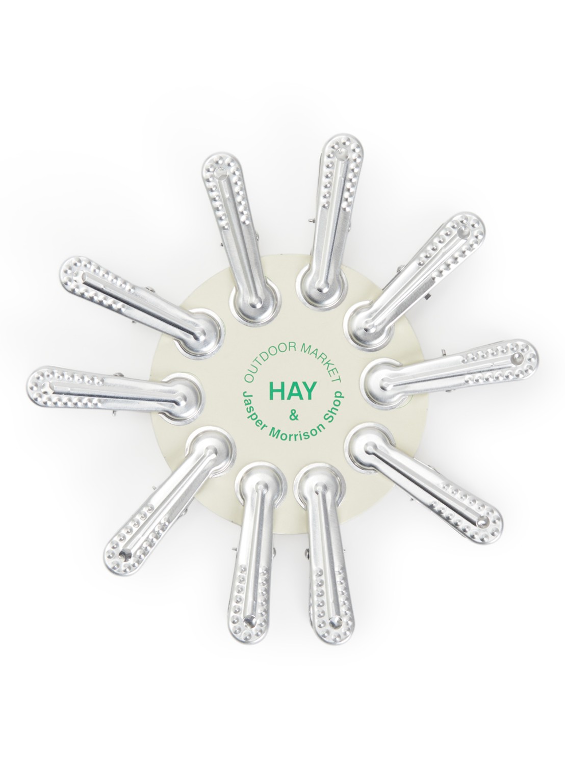 Hay Outdoor Market wasknijper set van 10  - voorkant zilver