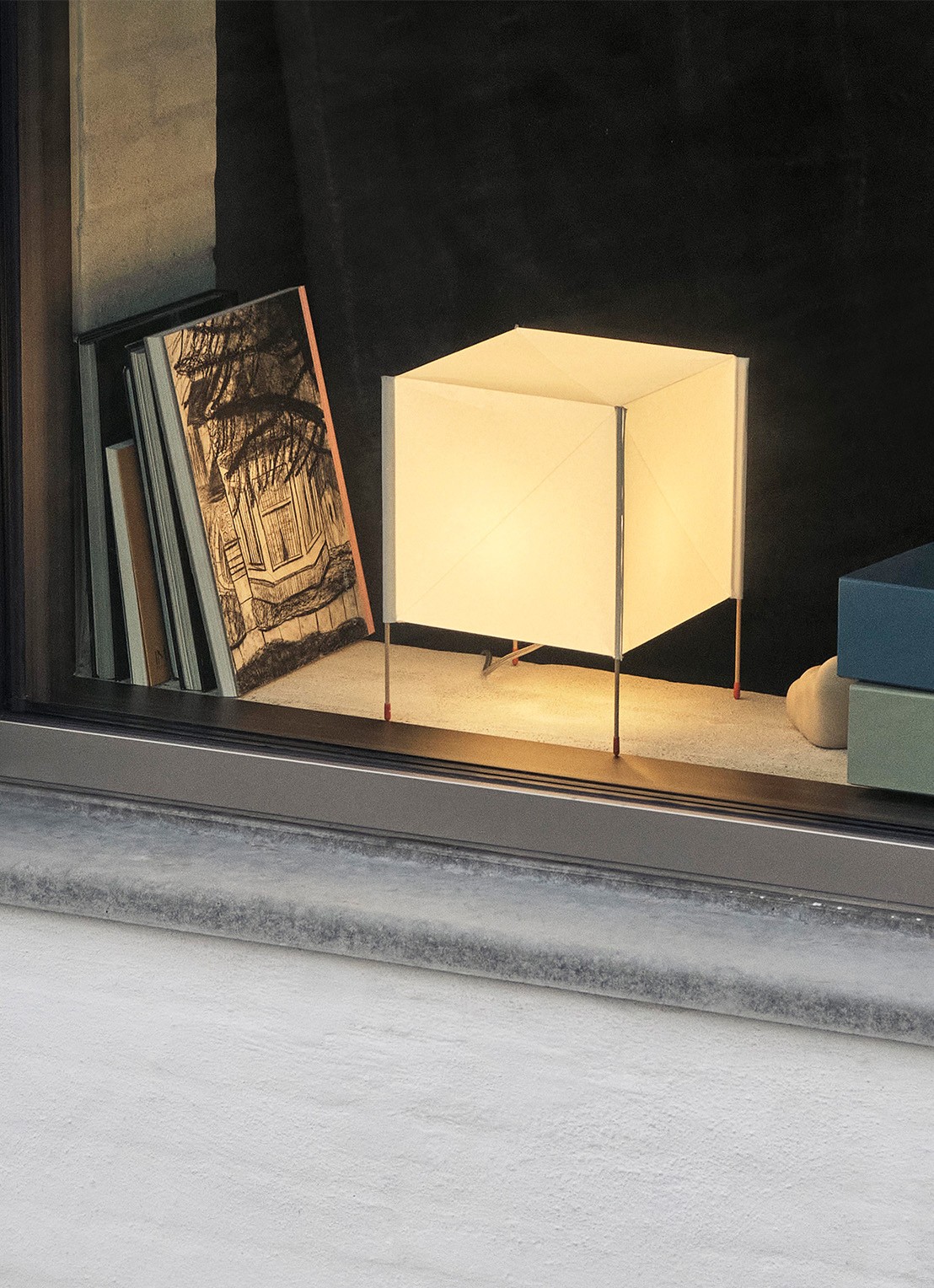 Hay Paper Cube vloerlamp 36 x 36 cm - detail wit