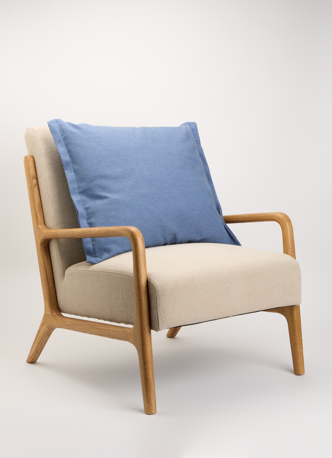 Hay Plica sierkussen 55 x 60 cm - voorkant 2 blauw