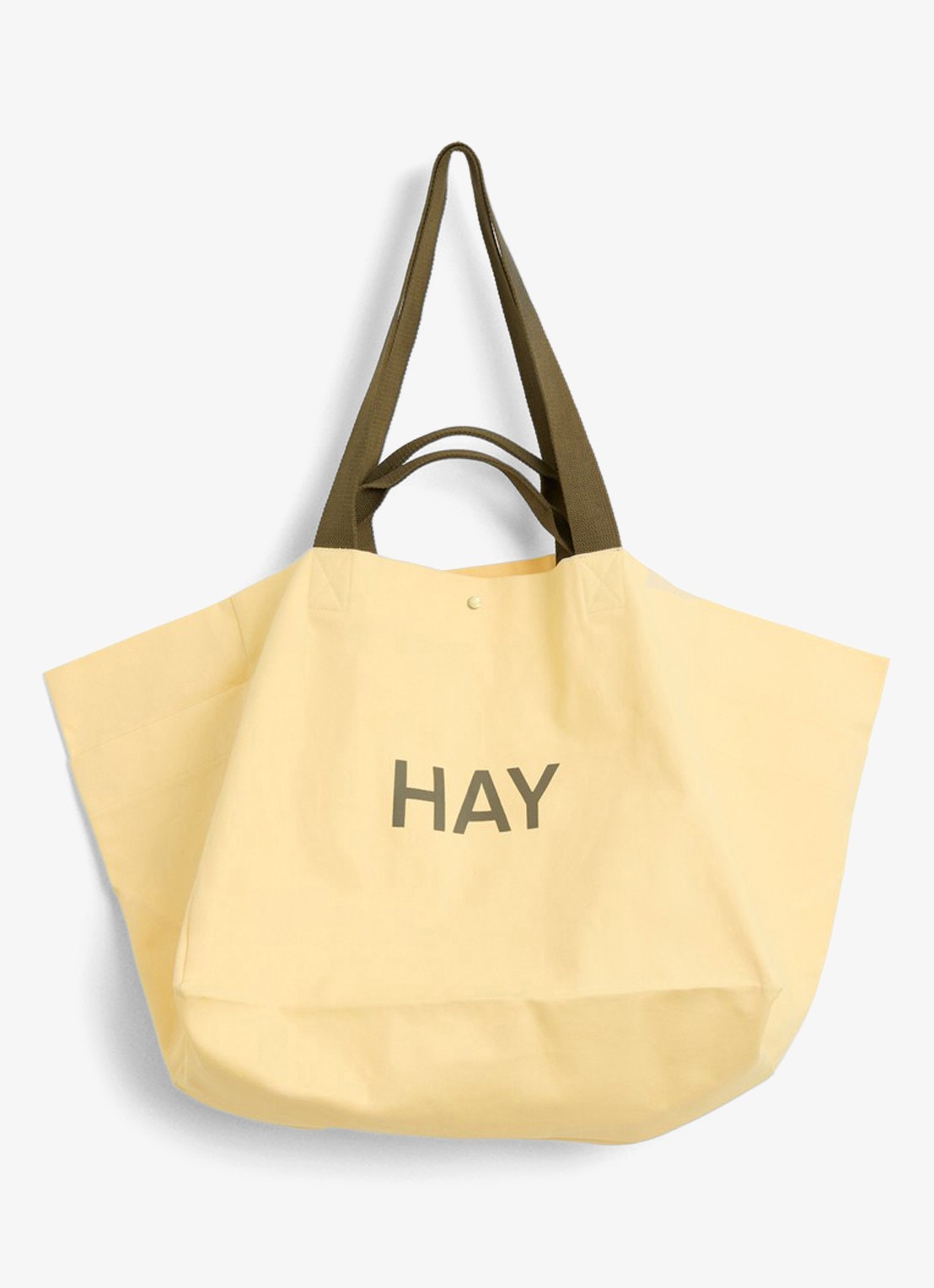 Hay Shopper met logo - voorkant geel