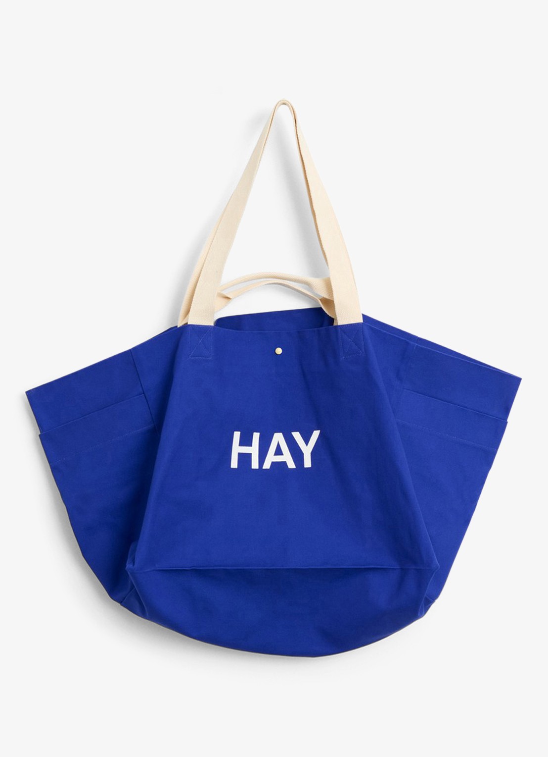 Hay Shopper met logo - voorkant kobaltblauw