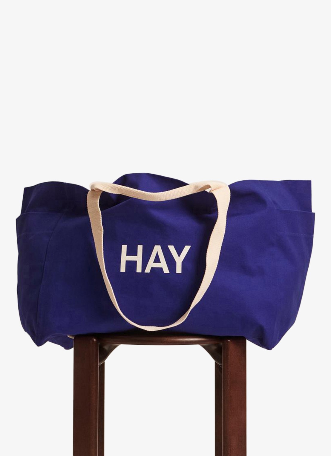 Hay Shopper met logo - voorkant 2 kobaltblauw