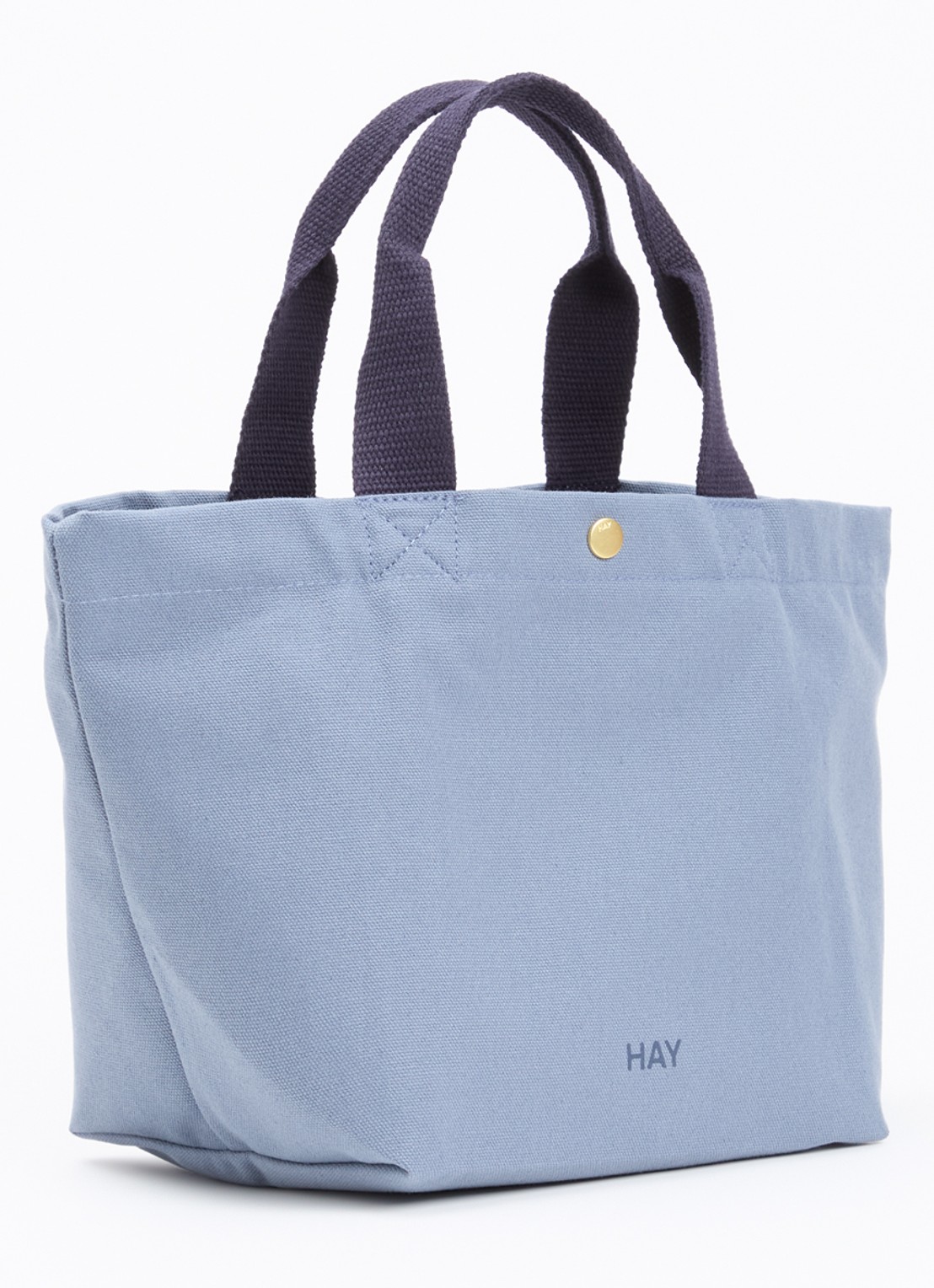 Hay Shopper met logo - achterkant 5 staalblauw