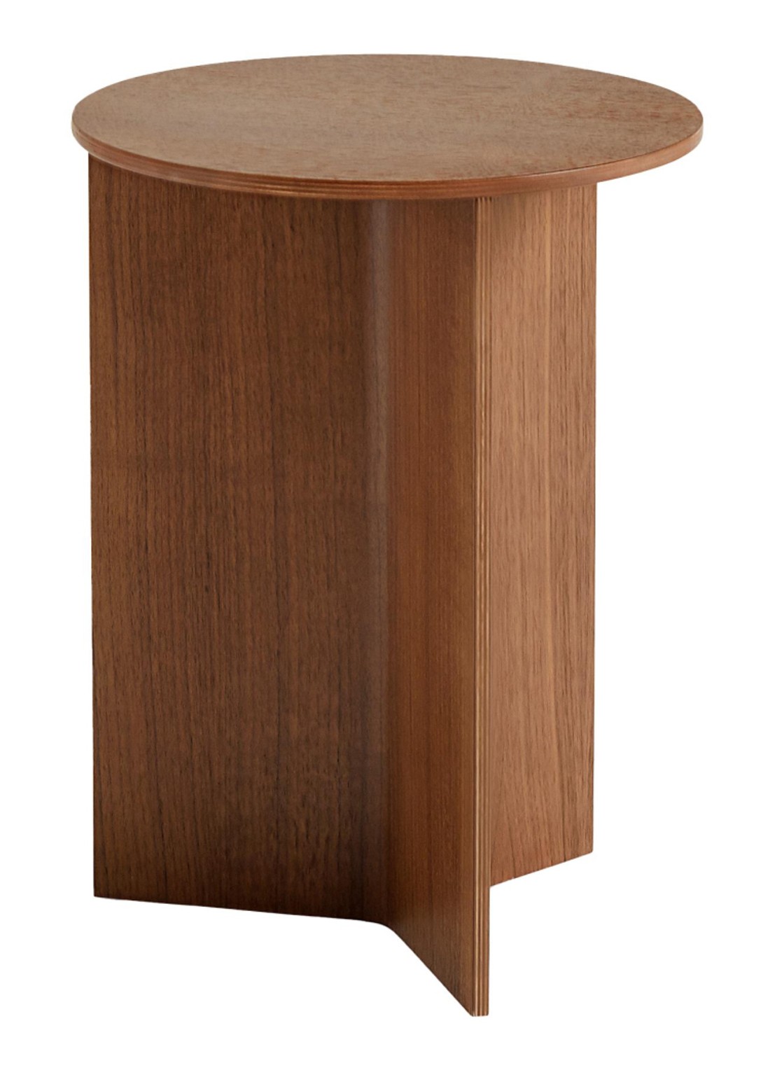 Hay Slit Wood High bijzettafel  - voorkant bruin