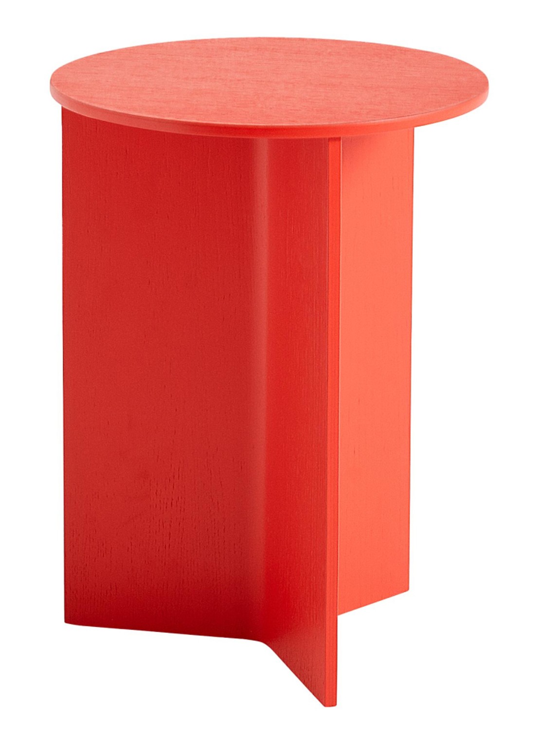 Hay Slit Wood High bijzettafel  - voorkant oranjerood