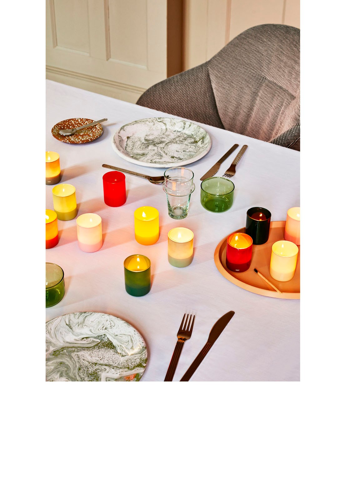 Hay Spot Votive waxinelichthouder set van 5 - detail 4 groen