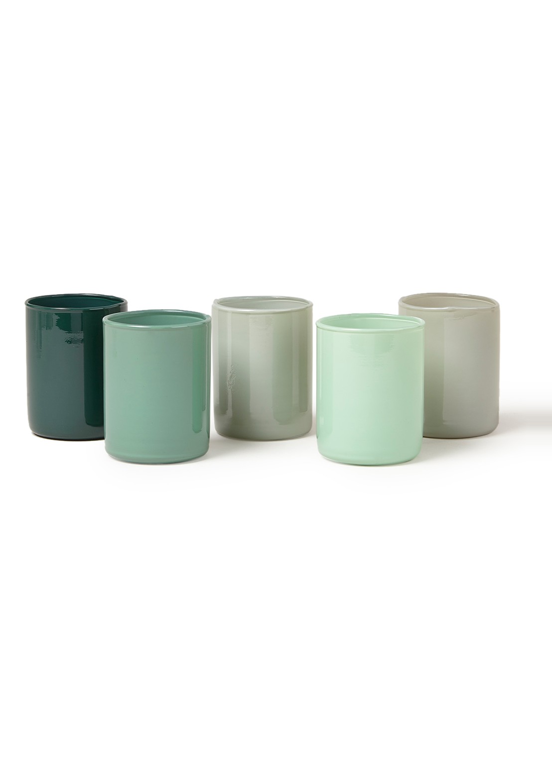 Hay Spot Votive waxinelichthouder set van 5 - voorkant groen