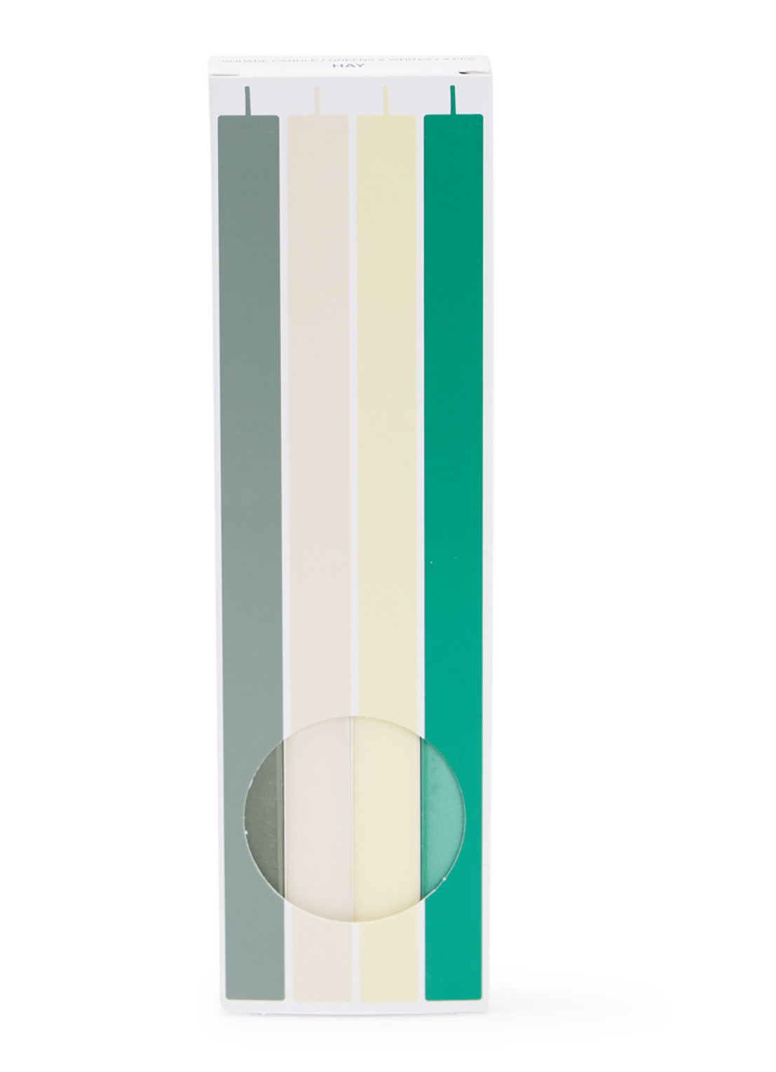 Hay Square kaars set van 4 - voorkant groen