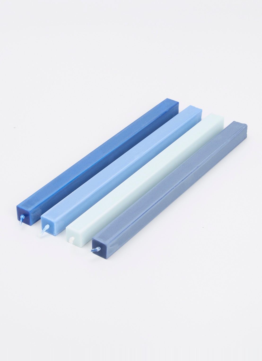 Hay Square kaars set van 4 - voorkant 2 blauw