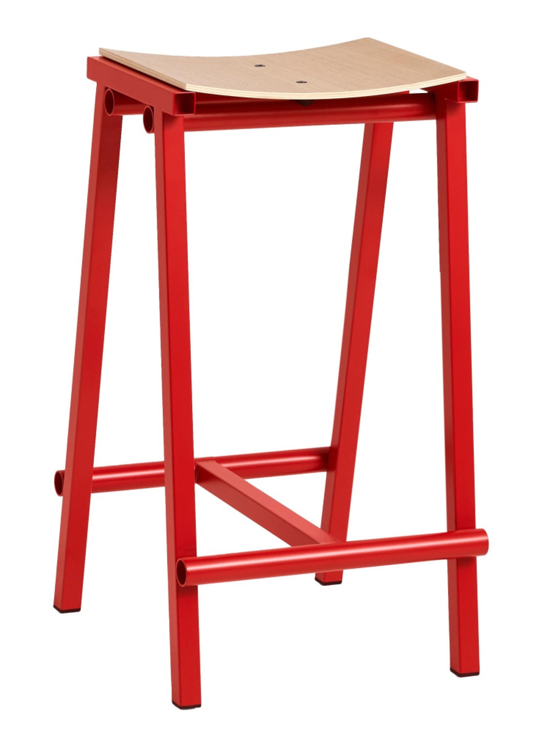 Hay Taburete 8 barkruk - voorkant rood