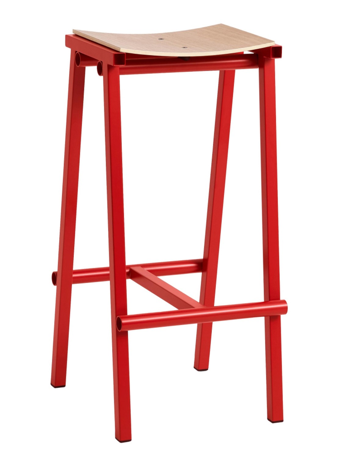 Hay Taburete 8 barkruk - voorkant rood