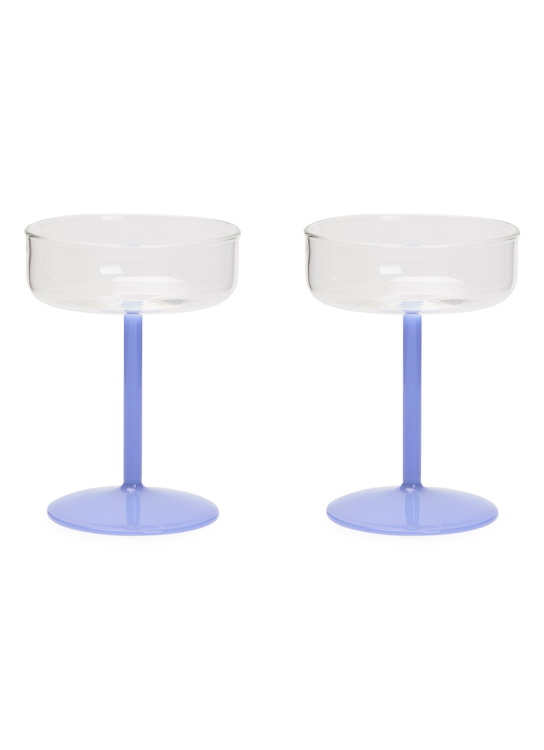 Hay Tint Coupe champagne glas 20 cl set van 2 - voorkant blauw