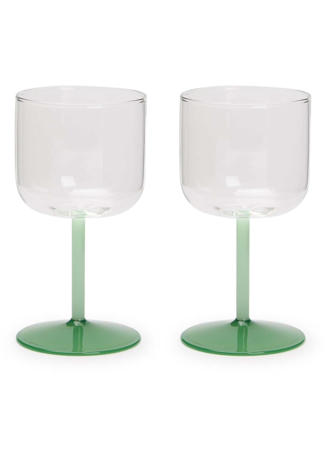 Hay Tint wijnglas 25 cl set van 2 - voorkant groen