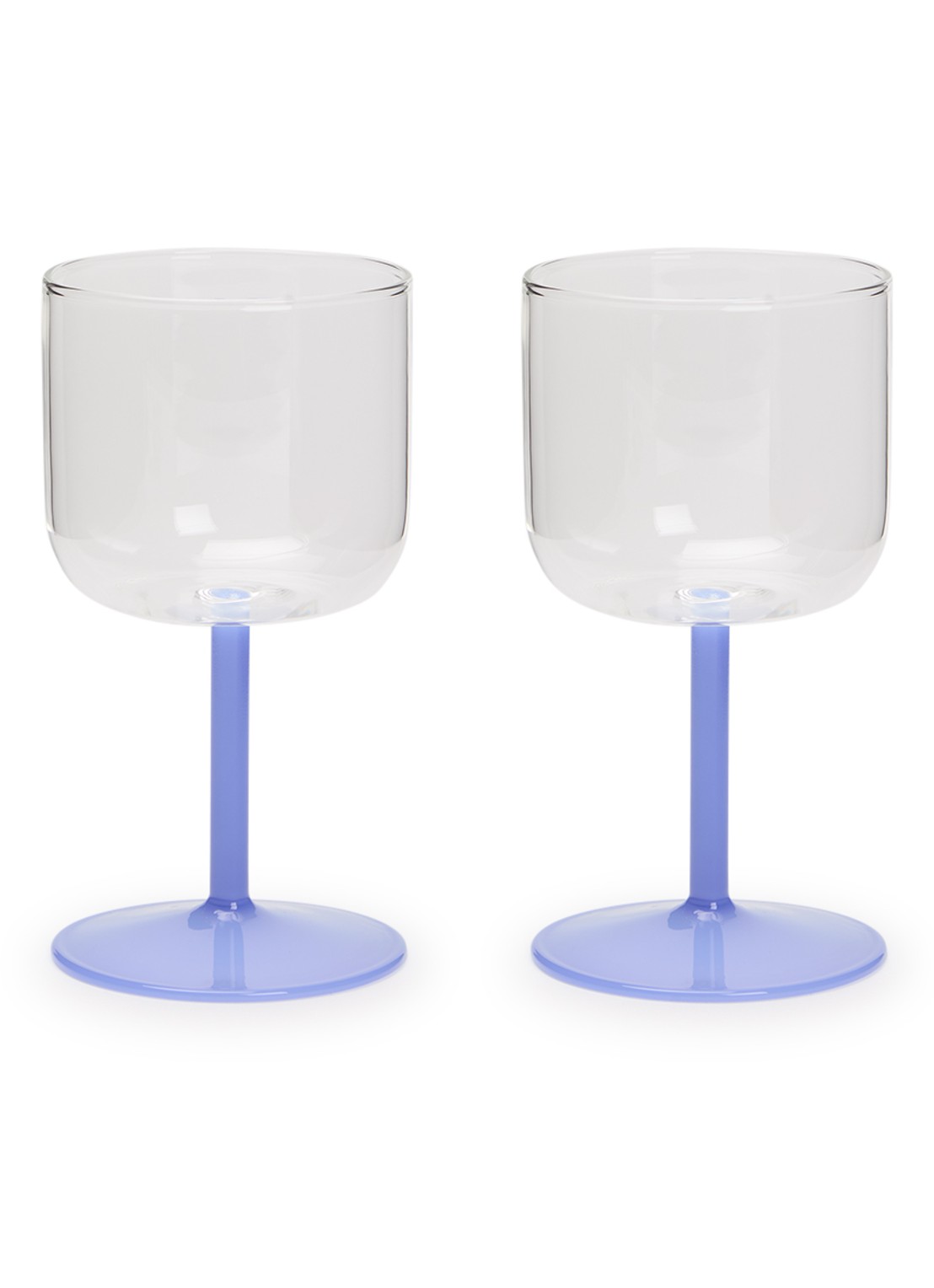 Hay Tint wijnglas 25 cl set van 2 - voorkant 2 blauw
