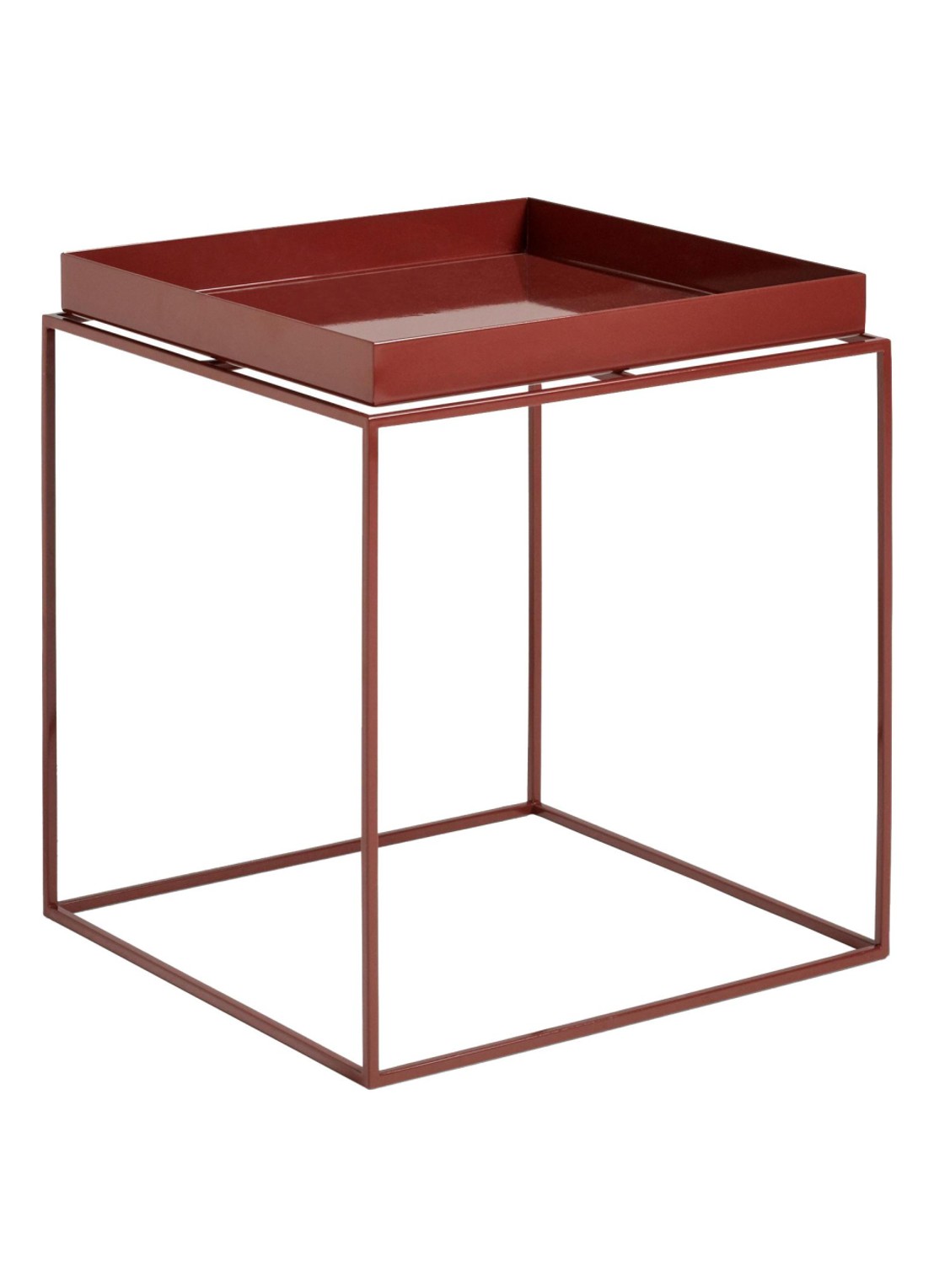 Hay Tray salontafel medium 40 x 40 cm - voorkant bruin