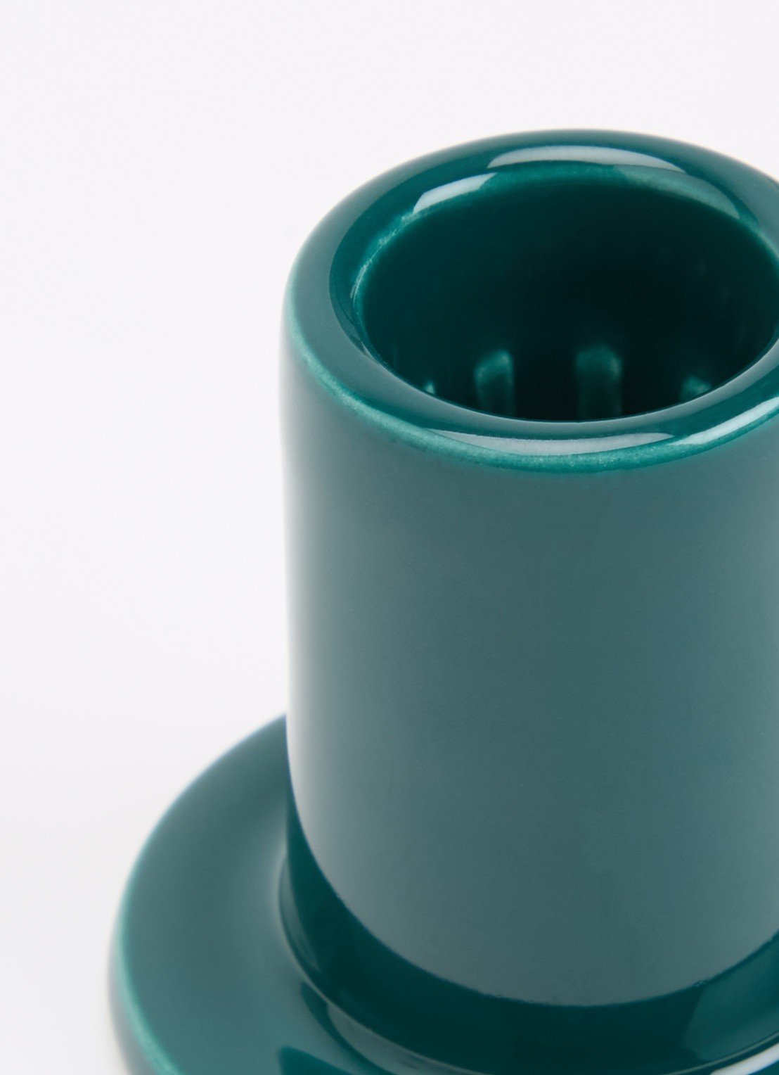 Hay Tube kandelaar 5 cm - voorkant 2 donkergroen