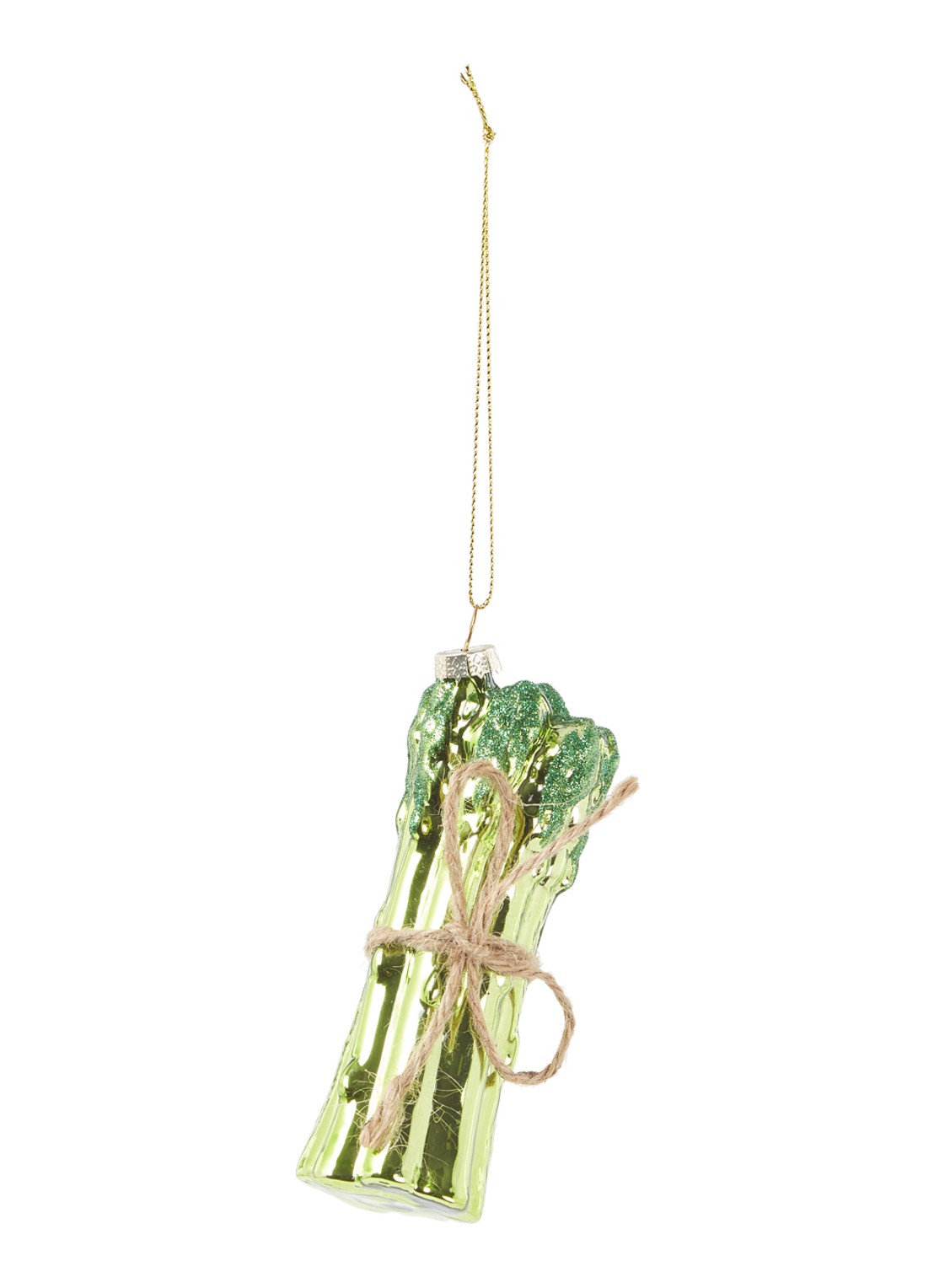 HD Collection Asperges kersthanger 11 cm - voorkant groen