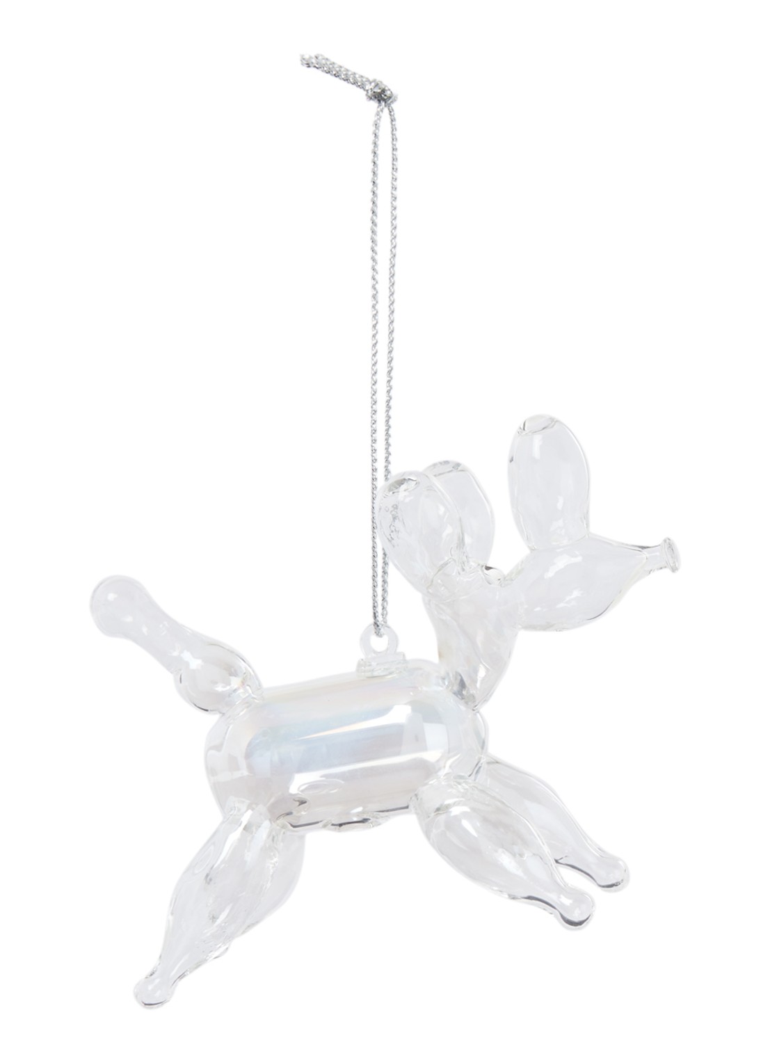 HD Collection Balloon Poodle kersthanger 7 cm - voorkant transparant
