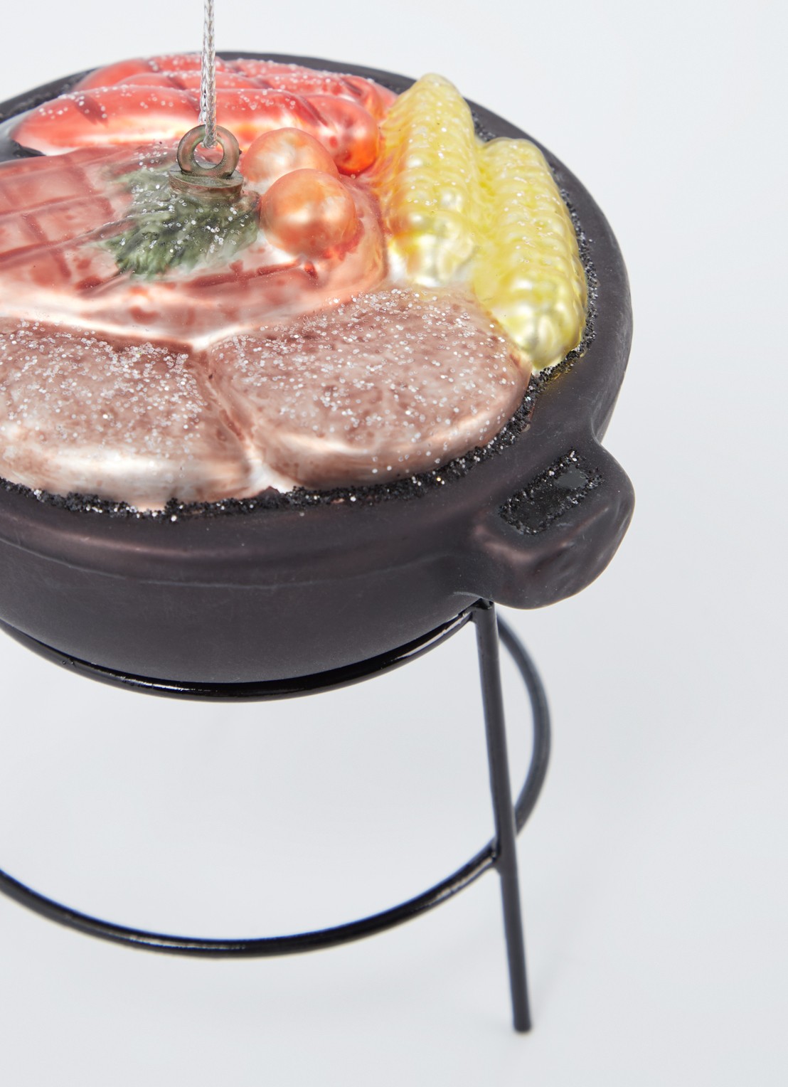 HD Collection Barbecue kersthanger 10 cm - detail zwart