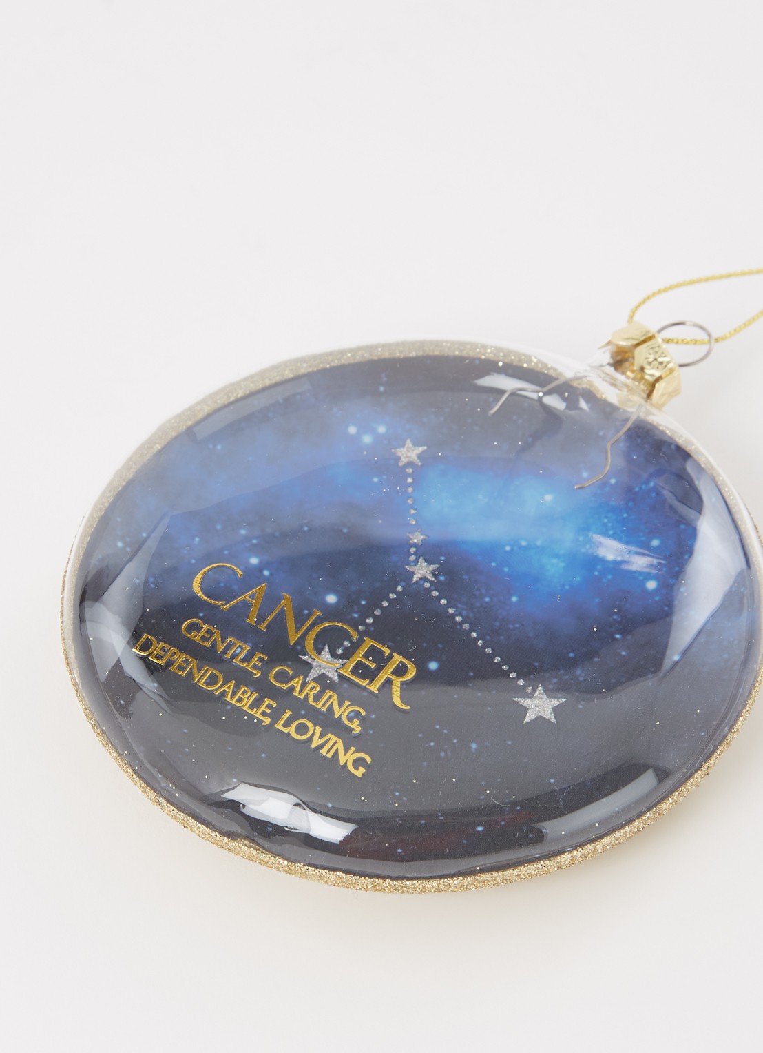 HD Collection Cancer kersthanger 10 cm - detail 3 blauw