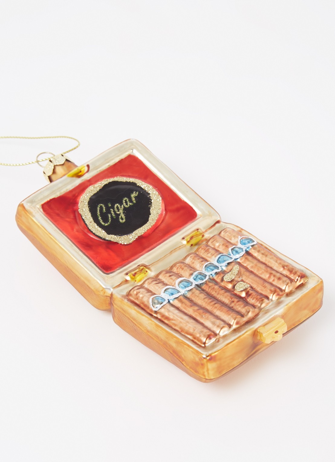 HD Collection Cigars kersthanger 12,5 cm - detail 3 goud