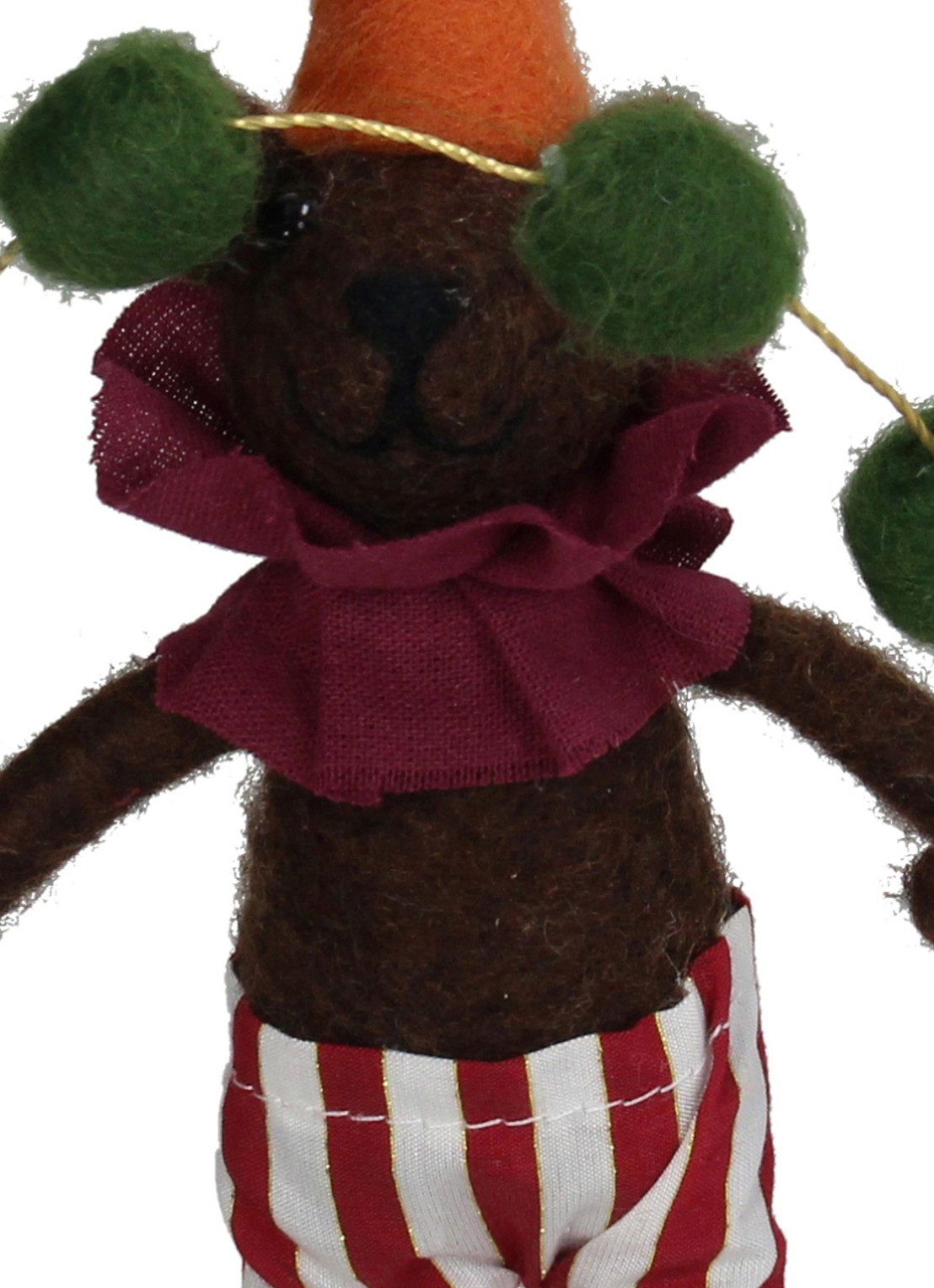 HD Collection Circus Beer kersthanger 16,5 cm - detail bruin