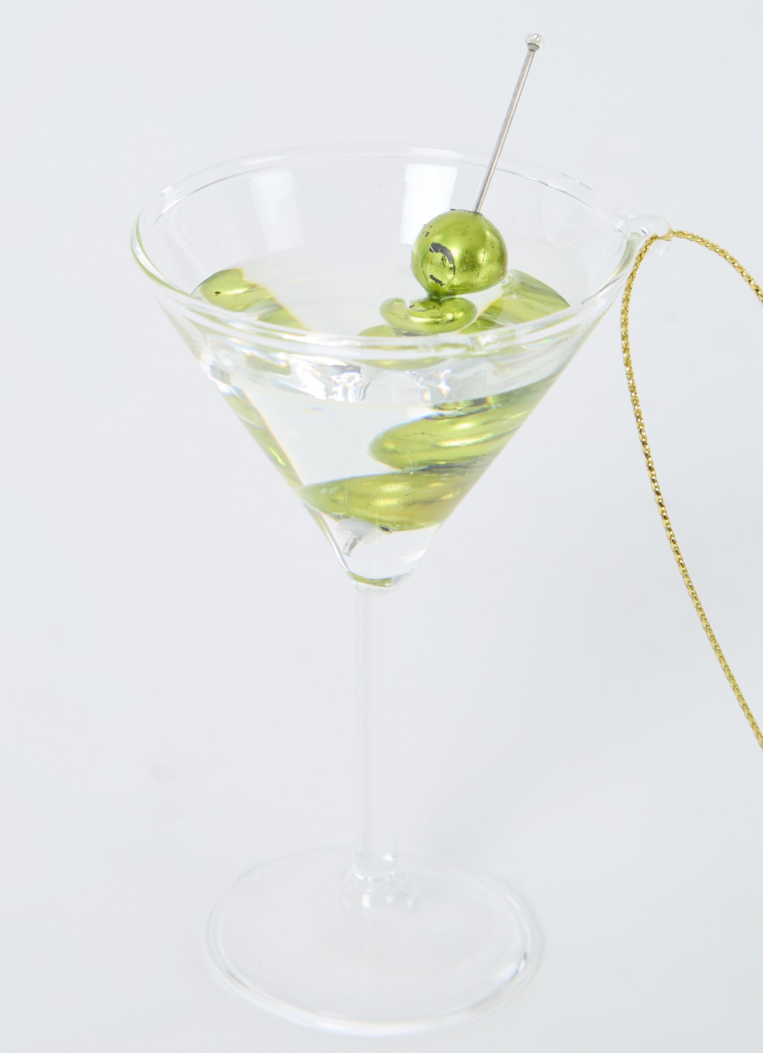 HD Collection Cocktail Martini kersthanger 10 cm - detail 3 transparant
