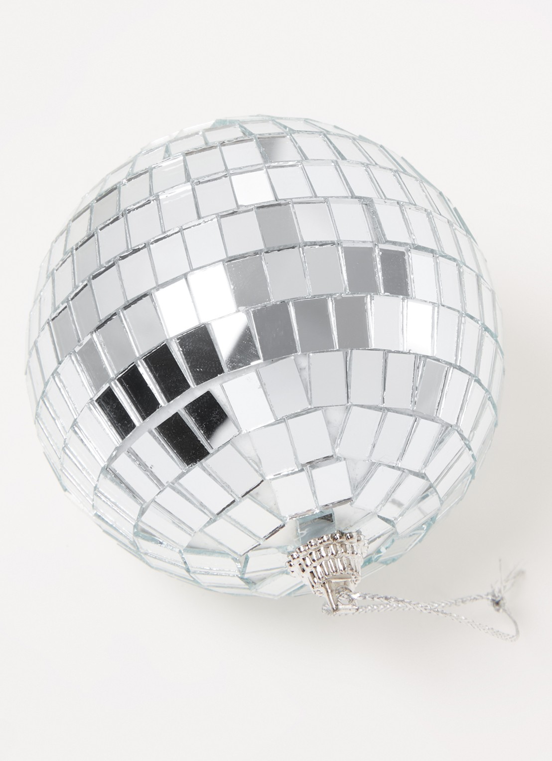 HD Collection Discobal kerstbal 8 cm - detail 3 zilver