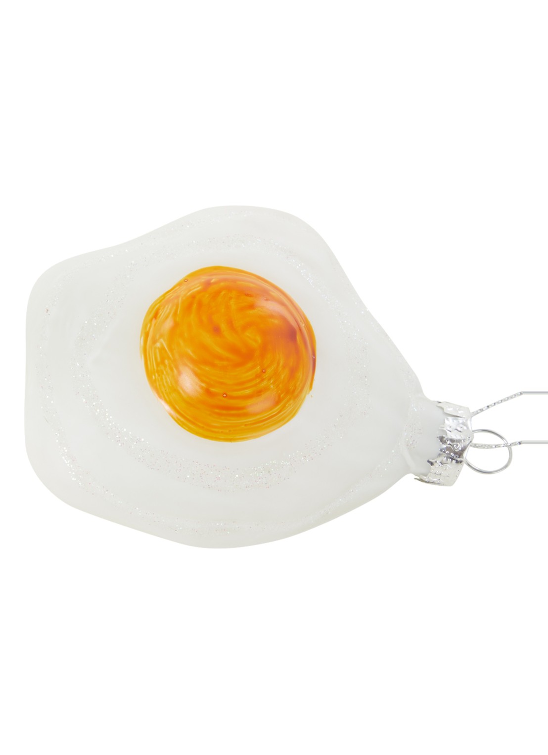 HD Collection Egg kersthanger 7,5 cm - detail geel